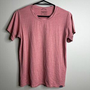 Patagonia Short Sleeve T Shirt Mens Sz S Pink Polyester Lightweight Pullover